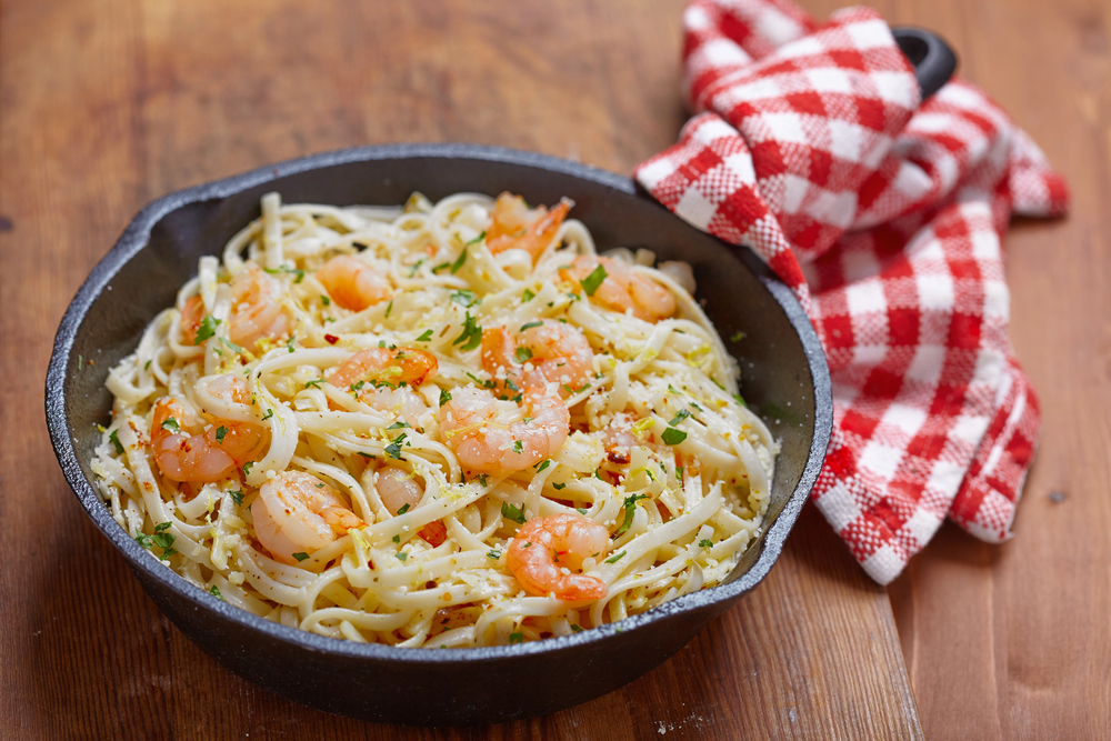 Baked shrimp scampi