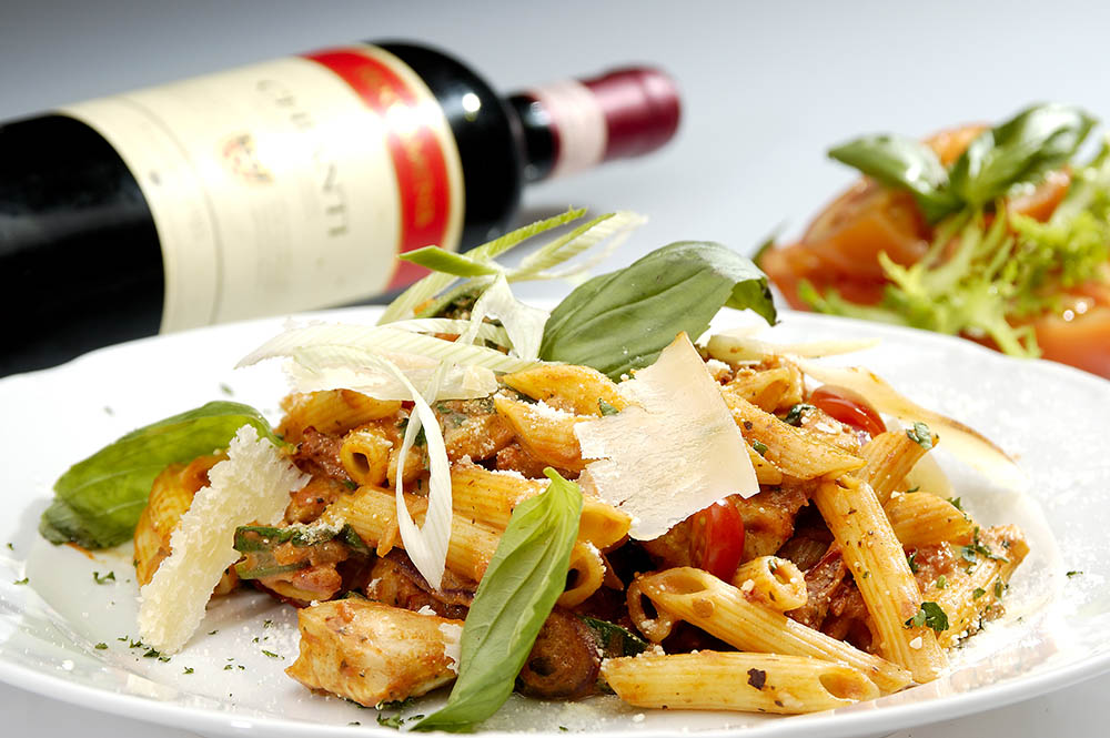 italian pasta with wine