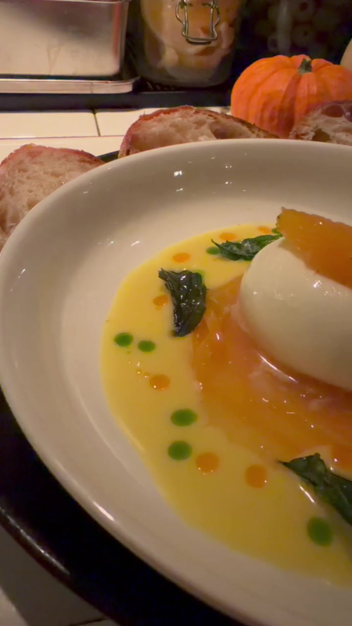 Citrus burrata at Sesamo, Hell's Kitchen NYC